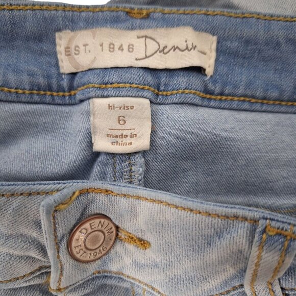 C Est 1946 Denim Women's High Rise Straight Leg Jeans Size 6 - Picture 5 of 7